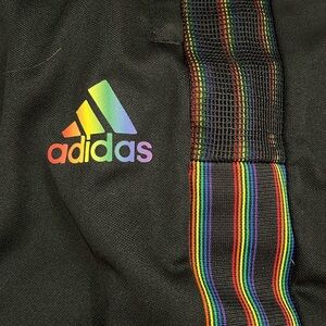 Adidas rainbow joggers